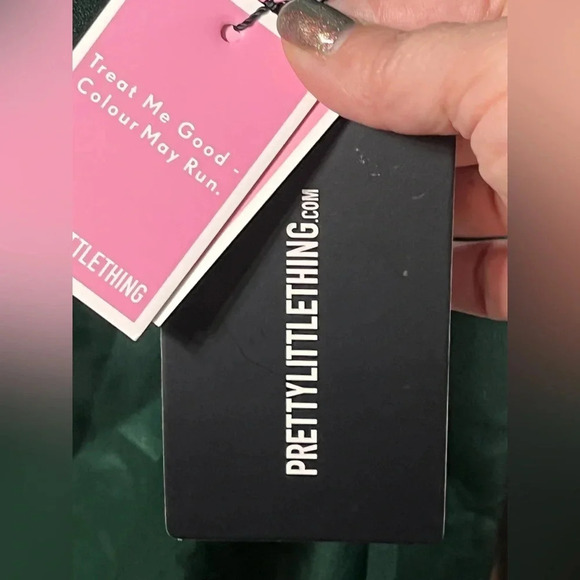 Emerald Green Strappy Satin Cowl Midi Dress size 4 adjustable straps slip dress - Picture 10 of 14